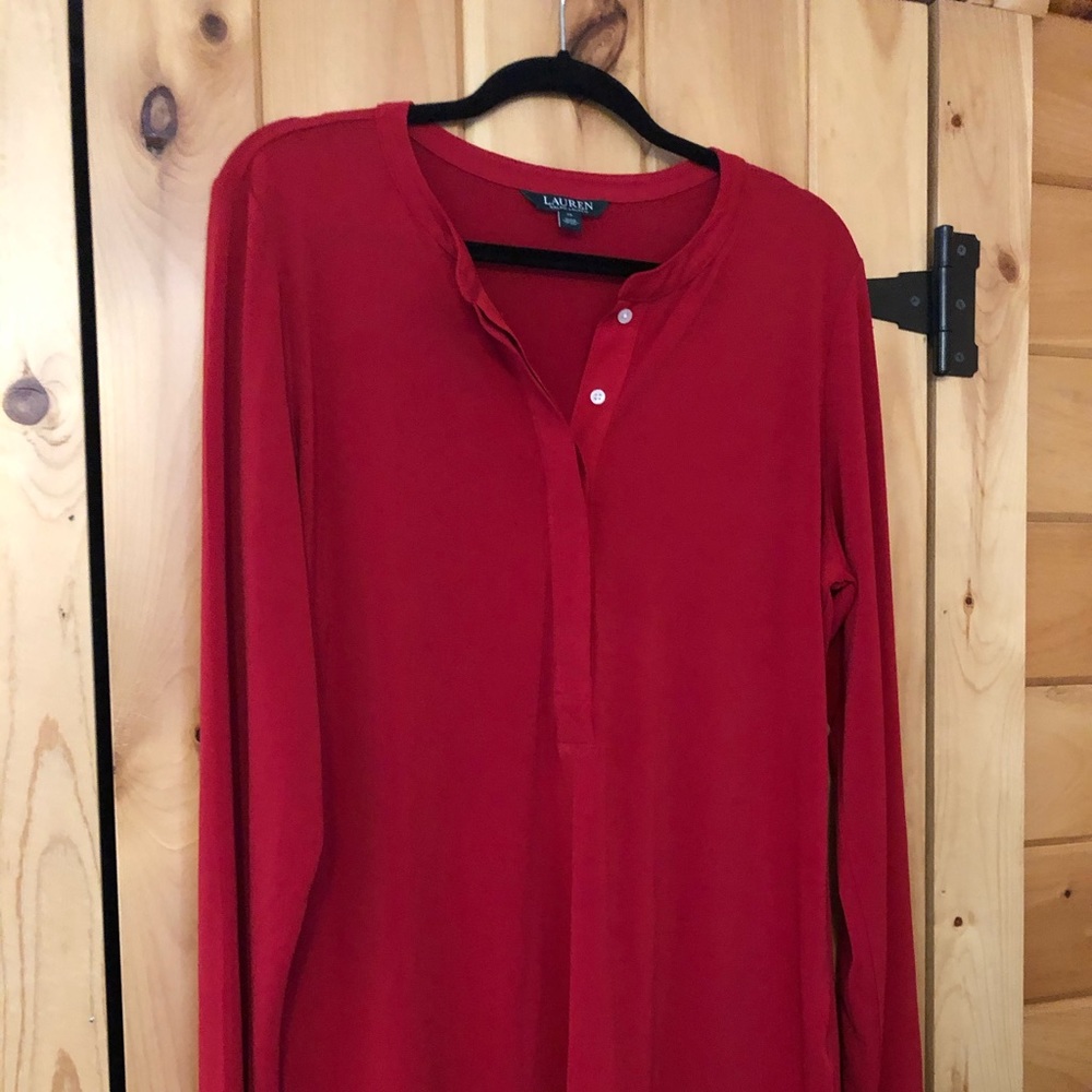 NWOT Lauren Ralph Lauren red tunic women’s XL.